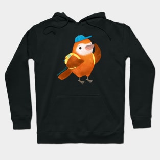 Xenops bird with a hat and a backpack Hoodie